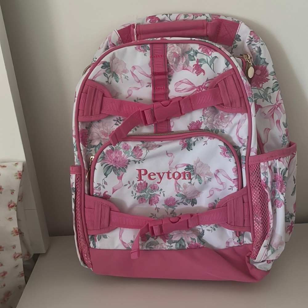 LoveShackFancy Pottery Barn Kids Floral Large Cabbage Rose Backpack NWT